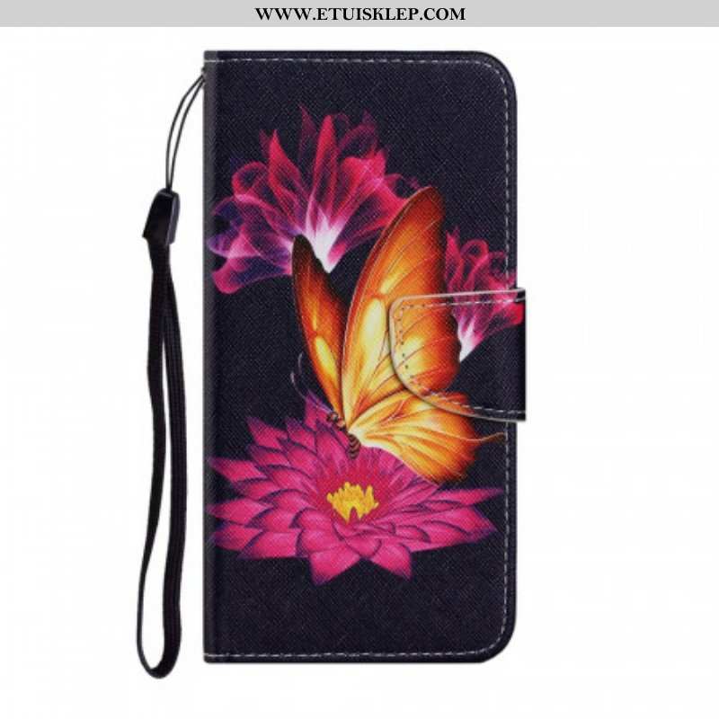 Etui Folio do Poco M4 Pro 5G Motyl I Lotos